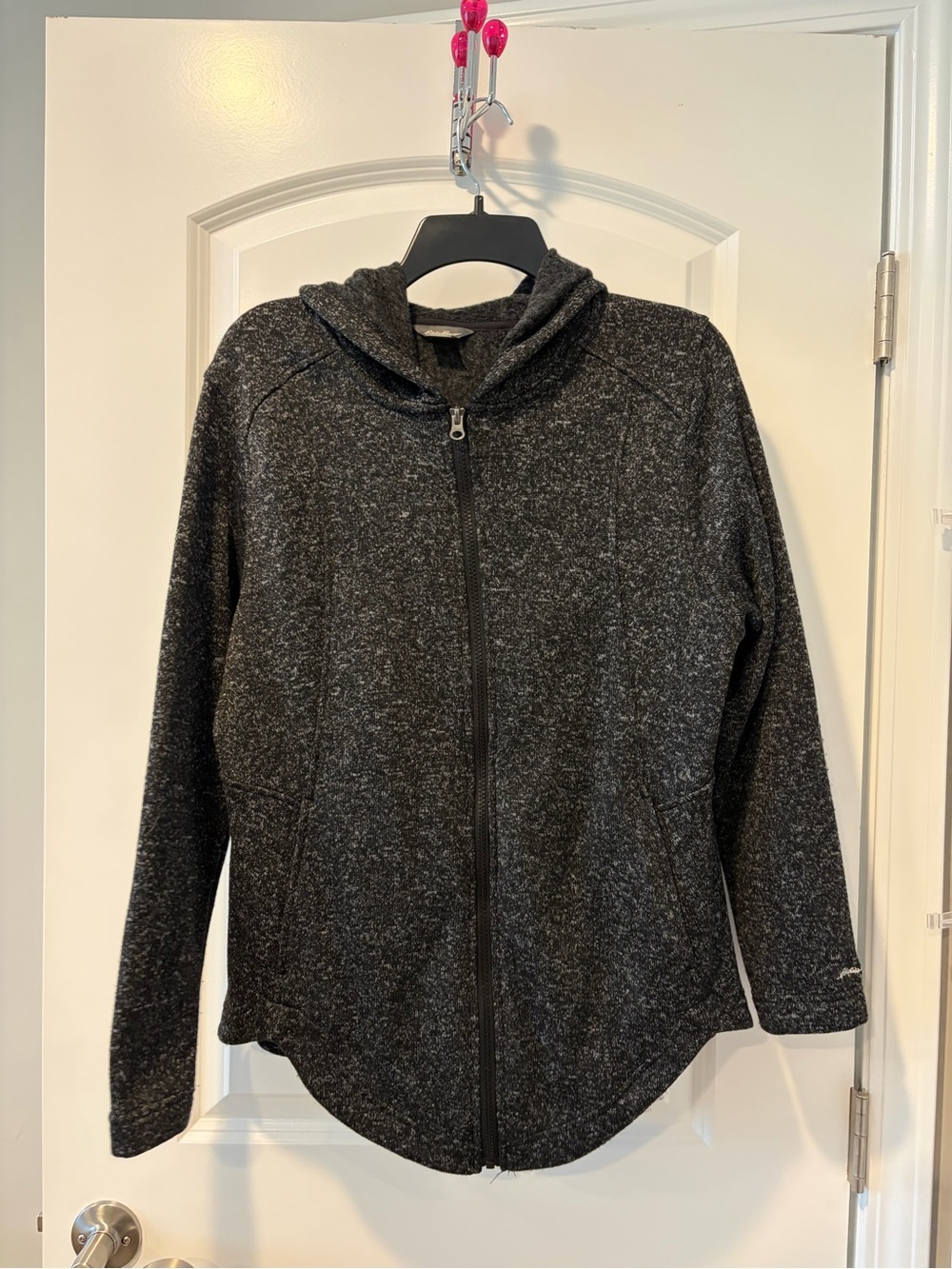 Eddie Bauer Black Heather Full-Zip Hoodie Jacket